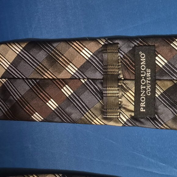 Pronto Uomo Culture Men's 100% Silk Tie - Picture 1 of 3